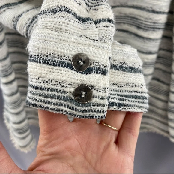 Free People Hideaway Tweed Henley Top Size XS Pockets, Oversized, Boho - Picture 9 of 11